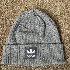 Adidas Womens Originals Beanie One Size Grey and White